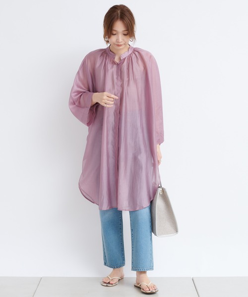 DouDou（ドゥドゥ）の「ポンチョブラウス（シャツ/ブラウス・レディース・ブラウン/ピンク/ベージュ・FREE）」の5枚目の写真