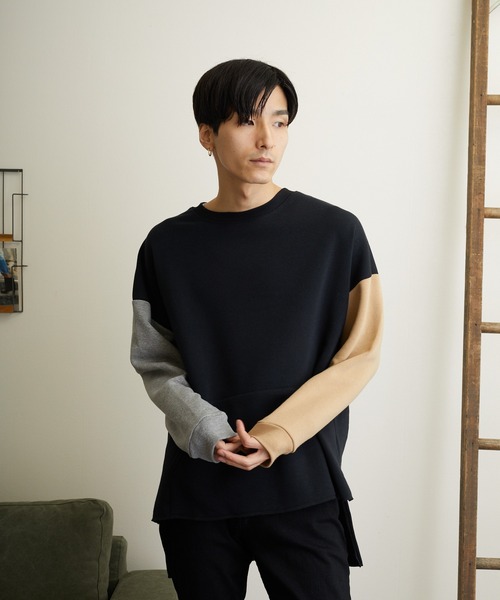 Mag.（マグ）の「【ISLAND PEAK】パイル裏起毛BIGスリットクルーネック（スウェット・メンズ・ライトグレー/ベージュ/その他2/チャコール/ブラック/杢グレー/その他1・MEDIUM/X-LARGE/LARGE）」の7枚目の写真