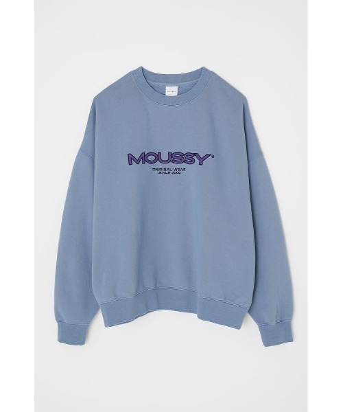 MOUSSY（マウジー）の「PATCH WORK LOGO プルオーバー