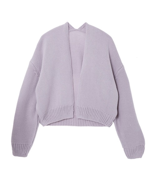 fifth（フィフス）の「ローゲージショートニットカーディガン（カーディガン/ボレロ・レディース・ラベンダー/スモークピンク/ライトベージュ・MEDIUM）」の5枚目の写真