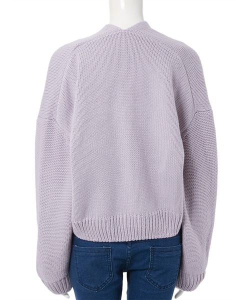 fifth（フィフス）の「ローゲージショートニットカーディガン（カーディガン/ボレロ・レディース・ラベンダー/スモークピンク/ライトベージュ・MEDIUM）」の10枚目の写真