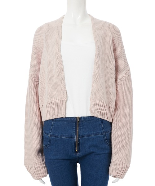 fifth（フィフス）の「ローゲージショートニットカーディガン（カーディガン/ボレロ・レディース・ラベンダー/スモークピンク/ライトベージュ・MEDIUM）」の13枚目の写真
