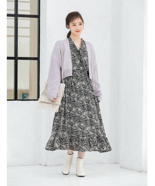 fifth（フィフス）の「ローゲージショートニットカーディガン（カーディガン/ボレロ・レディース・ラベンダー/スモークピンク/ライトベージュ・MEDIUM）」の22枚目の写真