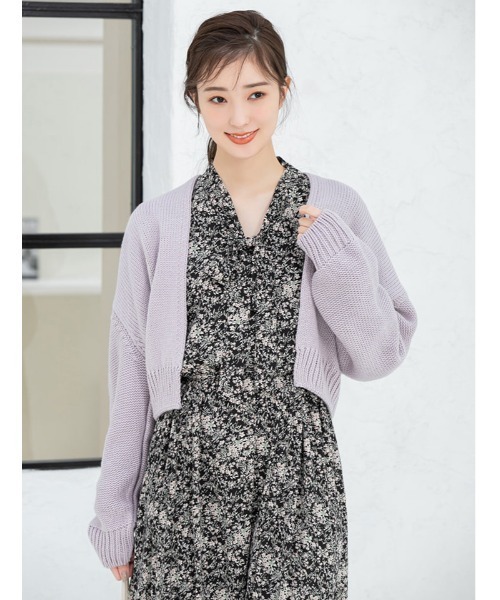 fifth（フィフス）の「ローゲージショートニットカーディガン（カーディガン/ボレロ・レディース・ラベンダー/スモークピンク/ライトベージュ・MEDIUM）」の19枚目の写真