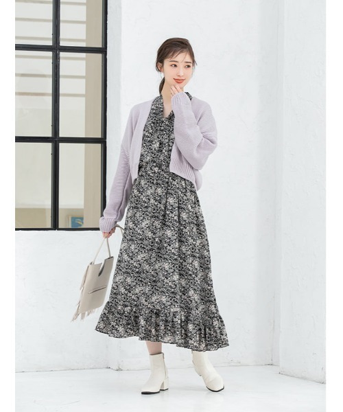 fifth（フィフス）の「ローゲージショートニットカーディガン（カーディガン/ボレロ・レディース・ラベンダー/スモークピンク/ライトベージュ・MEDIUM）」の18枚目の写真