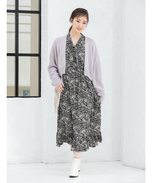 fifth（フィフス）の「ローゲージショートニットカーディガン（カーディガン/ボレロ・レディース・ラベンダー/スモークピンク/ライトベージュ・MEDIUM）」の16枚目の写真