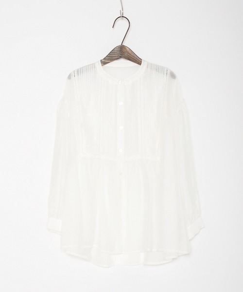 Crisp（クリスプ）の「シアードレスシャツ（シャツ/ブラウス・レディース・ホワイト/ミント・FREE）」の11枚目の写真