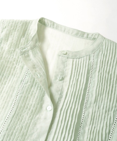 Crisp（クリスプ）の「シアードレスシャツ（シャツ/ブラウス・レディース・ホワイト/ミント・FREE）」の17枚目の写真