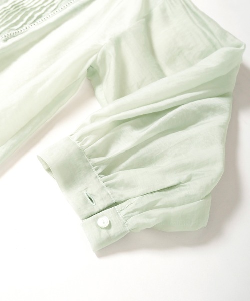 Crisp（クリスプ）の「シアードレスシャツ（シャツ/ブラウス・レディース・ホワイト/ミント・FREE）」の12枚目の写真