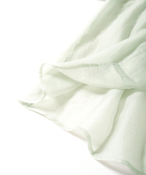 Crisp（クリスプ）の「シアードレスシャツ（シャツ/ブラウス・レディース・ホワイト/ミント・FREE）」の7枚目の写真