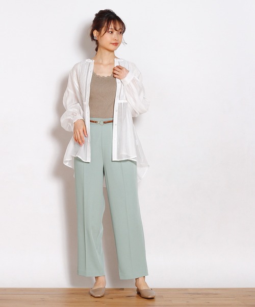 Crisp（クリスプ）の「シアードレスシャツ（シャツ/ブラウス・レディース・ホワイト/ミント・FREE）」の20枚目の写真