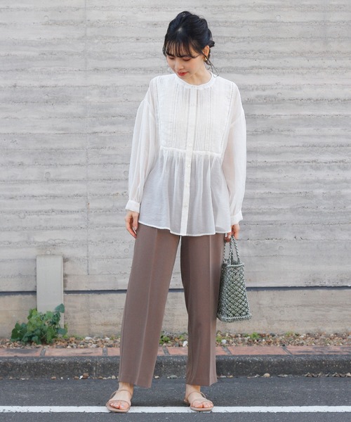 Crisp（クリスプ）の「シアードレスシャツ（シャツ/ブラウス・レディース・ホワイト/ミント・FREE）」の22枚目の写真