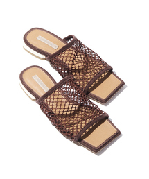 Au BANNISTER | スクエアフラットミュール(メッシュ)(サンダル)