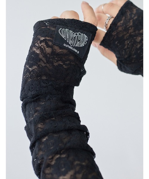 LUVISTRUE(ラヴイズトゥルー)の「『LUV IS TRUE/ラブ イズ トゥルー』LVG LACE WARMER/レース アームウォーマー(アームカバー・レディース・ブラック・FREE)」の4枚目の写真
