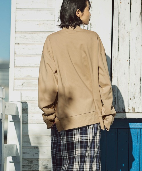 Kappa(カッパ)の「Kappa(カッパ)ポンチモックネックプルオーバー(Tシャツ/カットソー・メンズ・グリーン/ブラック/ホワイト/ベージュ・L/S/M)」の6枚目の写真