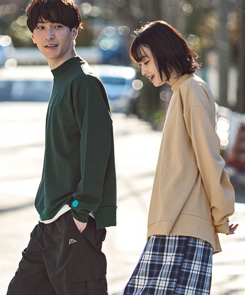 Kappa(カッパ)の「Kappa(カッパ)ポンチモックネックプルオーバー(Tシャツ/カットソー・メンズ・グリーン/ブラック/ホワイト/ベージュ・L/S/M)」の14枚目の写真