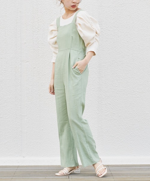 Chico(チコ)の「バックリボンサロペット(サロペット/オーバーオール・レディース・ネイビー/ブルー/ミント/ライトベージュ・SMALL/MEDIUM)」の22枚目の写真