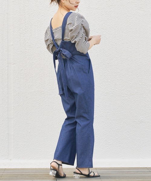 Chico(チコ)の「バックリボンサロペット(サロペット/オーバーオール・レディース・ネイビー/ブルー/ミント/ライトベージュ・SMALL/MEDIUM)」の17枚目の写真