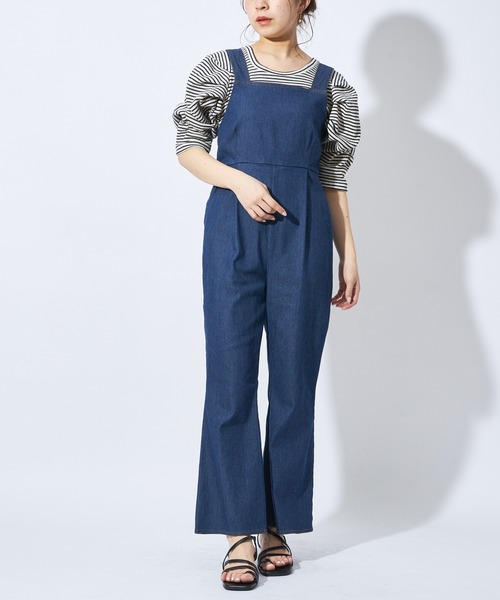 Chico(チコ)の「バックリボンサロペット(サロペット/オーバーオール・レディース・ネイビー/ブルー/ミント/ライトベージュ・SMALL/MEDIUM)」の16枚目の写真