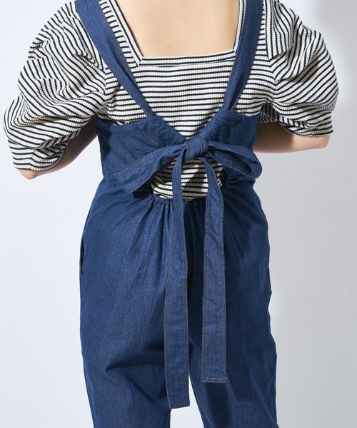 Chico(チコ)の「バックリボンサロペット(サロペット/オーバーオール・レディース・ネイビー/ブルー/ミント/ライトベージュ・SMALL/MEDIUM)」の21枚目の写真