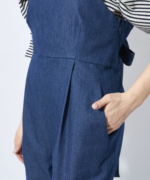 Chico(チコ)の「バックリボンサロペット(サロペット/オーバーオール・レディース・ネイビー/ブルー/ミント/ライトベージュ・SMALL/MEDIUM)」の12枚目の写真