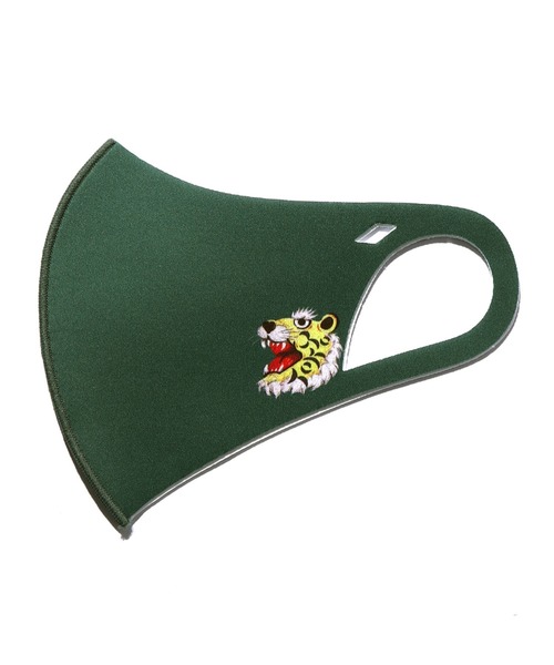 ROOPTOKYO（ループトウキョウ）の「スカジャン柄 ワンポイントロゴ 3D立体マスク（マスク・メンズ・オリーブ/ブラック/ブラウン/ネイビー・ONE SIZE）」の4枚目の写真