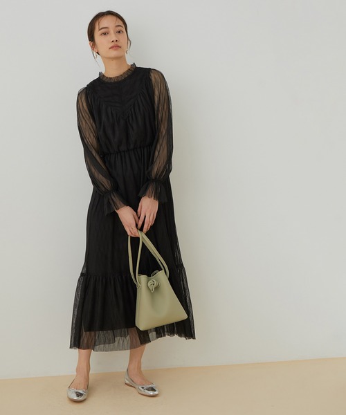 セール プリーツチュールドレス ワンピース Adam Et Rope アダムエロペ のファッション通販 Zozotown