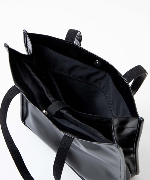 WEGO（ウィゴー）の「WEGO/マルチポケットPU撥水トートバッグ（トートバッグ・レディース・ベージュ/ブラック・FREE）」の11枚目の写真