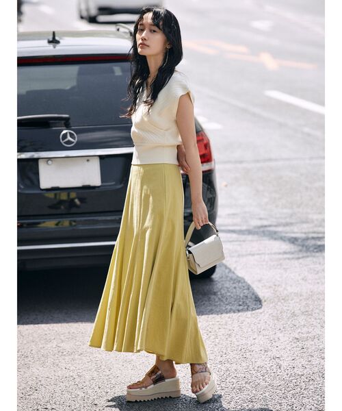 MURUA（ムルーア）の「コンパクトカシュクールニット（ニット/セーター・レディース・ブラック/ブラウン/ライトグリーン/アイボリー・FREE）」の12枚目の写真