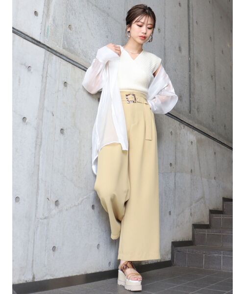 MURUA（ムルーア）の「コンパクトカシュクールニット（ニット/セーター・レディース・ブラック/ブラウン/ライトグリーン/アイボリー・FREE）」の5枚目の写真