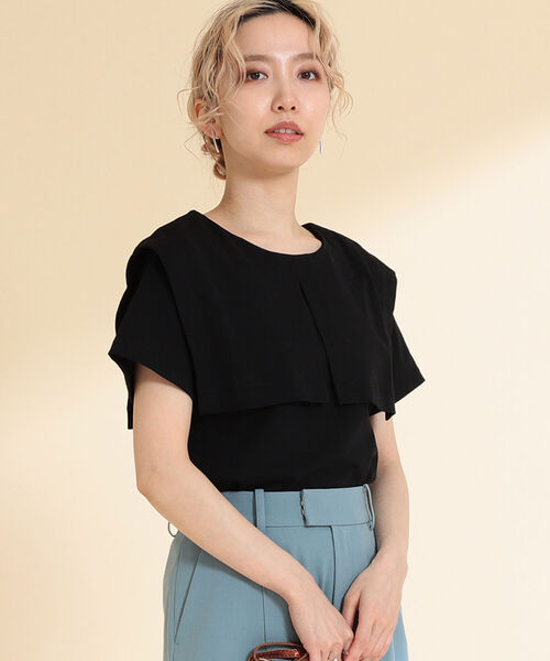 「Ray BEAMS」 半袖シャツ ONE SIZE ブラック レディース Ray BEAMS 「Ray BEAMS」 半袖シャツ ONE SIZE ブラック