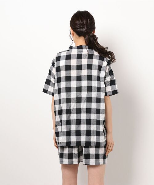 全てのアイテム ２１シャーリングギンガム Knqk134 キッドブルー Blue キッドブルー のファッション 半袖パジャマ ルームウェア パジャマ Kid Kidblue ルームウェア パジャマ Knqk134 店舗限定