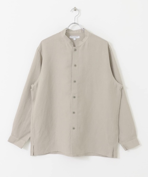 URBAN RESEARCH（アーバンリサーチ）の「UR TECH+抗菌 高機能リネンレーヨン スタンドカラーシャツ（ブルゾン・メンズ・チャコールグレー/ブルー系その他/グレー系その他・MEDIUM/LARGE）」の7枚目の写真