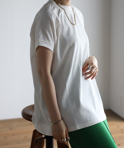 Fizz（フィズ）の「コットンラグランTシャツ（Tシャツ/カットソー・レディース・ホワイト/グレイッシュベージュ/ライトグリーン/ブラック・M/L/XL/XXL/M/L/L/XL）」の10枚目の写真