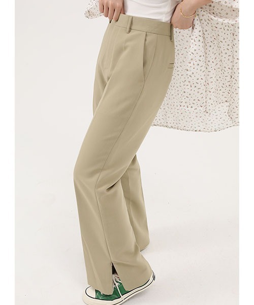 MASONPRINCE（メイソンプリンス）の「【MASONPRINCE】Side slit flared slacks SK2031（スラックス・メンズ・ブラック/ベージュ・S/M/L/XL）」の8枚目の写真