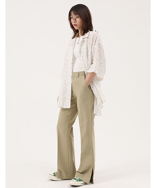 MASONPRINCE（メイソンプリンス）の「【MASONPRINCE】Side slit flared slacks SK2031（スラックス・メンズ・ブラック/ベージュ・S/M/L/XL）」の10枚目の写真