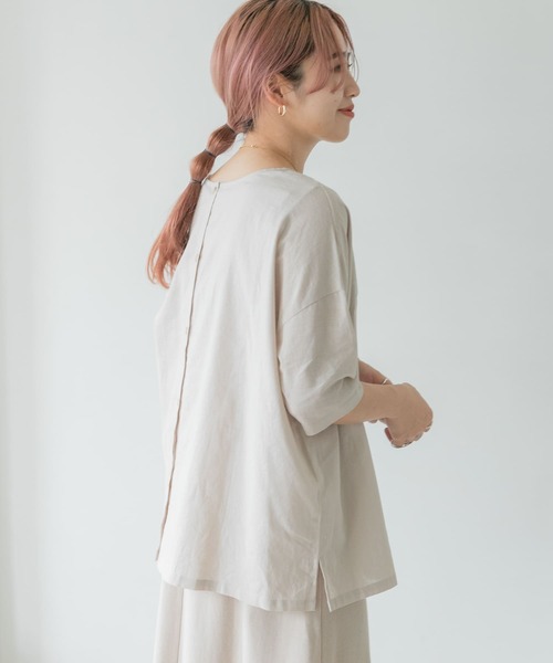 ITEMS URBANRESEARCH(アイテムズ アーバンリサーチ)の「綿麻2WAYチュニック(チュニック・レディース・パープル/ブラック/ベージュ・FREE)」の9枚目の写真