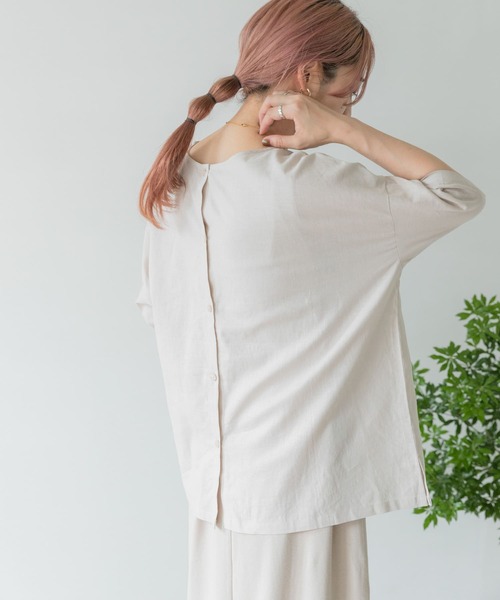 ITEMS URBANRESEARCH(アイテムズ アーバンリサーチ)の「綿麻2WAYチュニック(チュニック・レディース・パープル/ブラック/ベージュ・FREE)」の10枚目の写真