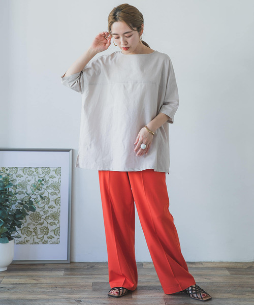 ITEMS URBANRESEARCH(アイテムズ アーバンリサーチ)の「綿麻2WAYチュニック(チュニック・レディース・パープル/ブラック/ベージュ・FREE)」の19枚目の写真