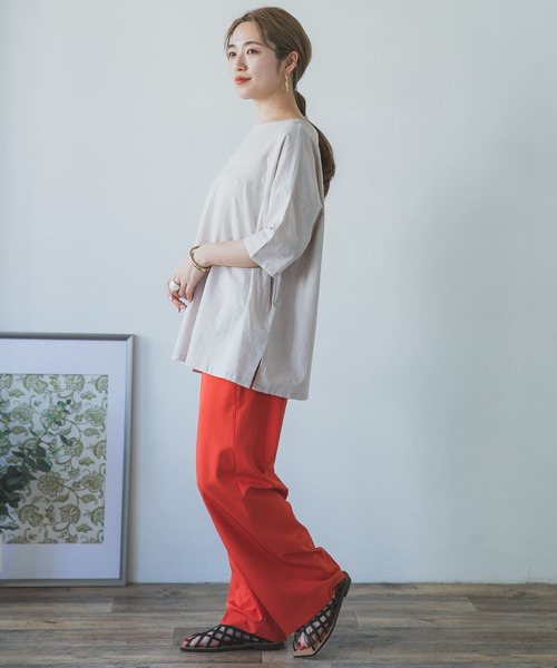 ITEMS URBANRESEARCH(アイテムズ アーバンリサーチ)の「綿麻2WAYチュニック(チュニック・レディース・パープル/ブラック/ベージュ・FREE)」の20枚目の写真