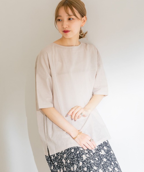 ITEMS URBANRESEARCH(アイテムズ アーバンリサーチ)の「綿麻2WAYチュニック(チュニック・レディース・パープル/ブラック/ベージュ・FREE)」の21枚目の写真