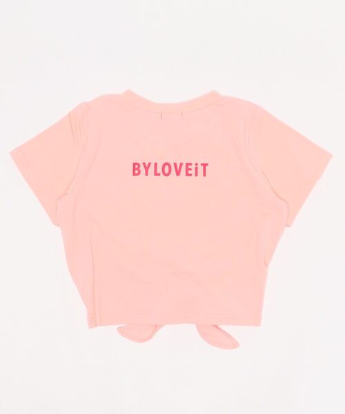 by LOVEiT(バイラビット)の「裾結びカップケーキロゴプリント半袖Tシャツ(Tシャツ/カットソー・キッズ・ラベンダー/ピンク/エメラルド・120cm/130cm/140cm/150cm/160cm)」の6枚目の写真