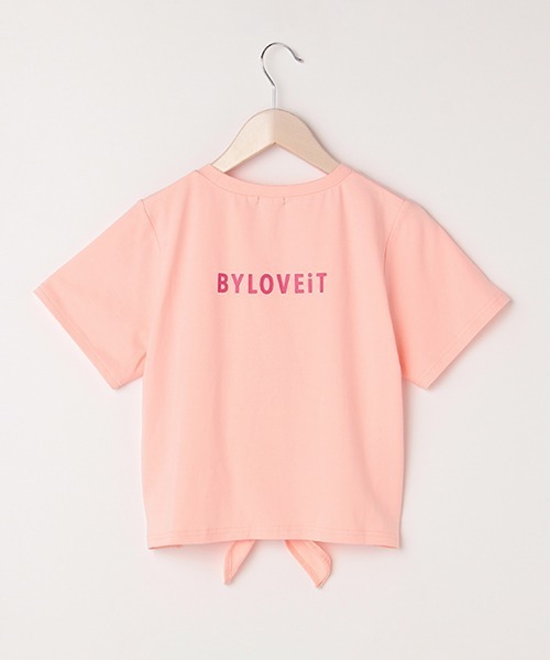 by LOVEiT(バイラビット)の「裾結びカップケーキロゴプリント半袖Tシャツ(Tシャツ/カットソー・キッズ・ラベンダー/ピンク/エメラルド・120cm/130cm/140cm/150cm/160cm)」の9枚目の写真