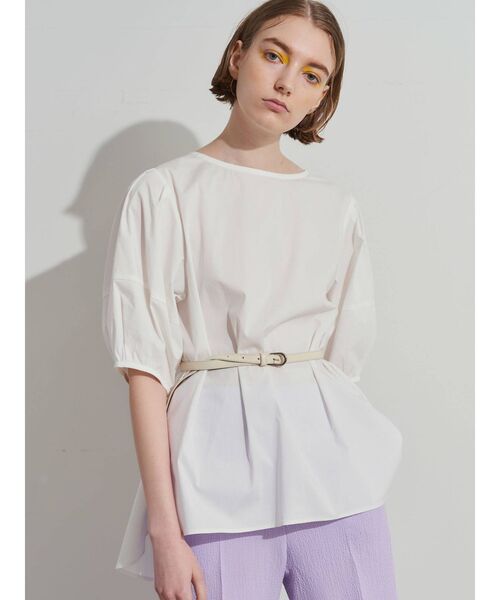 ELENDEEK（エレンディーク）の「ランタンスリーブブラウス（シャツ/ブラウス・レディース・ブラック/ベージュ/オフホワイト・FREE）」の5枚目の写真