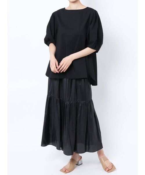 ELENDEEK（エレンディーク）の「ランタンスリーブブラウス（シャツ/ブラウス・レディース・ブラック/ベージュ/オフホワイト・FREE）」の11枚目の写真