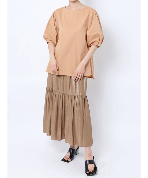 ELENDEEK（エレンディーク）の「ランタンスリーブブラウス（シャツ/ブラウス・レディース・ブラック/ベージュ/オフホワイト・FREE）」の10枚目の写真