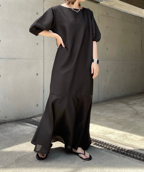 定価4.2万 未使用 トゥービーシック バルーンスリーブ ティアードワンピース 新色追加!/WEB限定】前後2WAYティアード袖バルーンワンピース