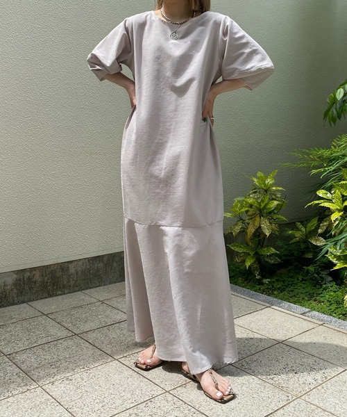 DouDou(ドゥドゥ)の「【WEB限定】バルーンスリーブ裾切替ワンピース(ワンピース・レディース・ブラック/ブルー/ライトベージュ・FREE)」の22枚目の写真