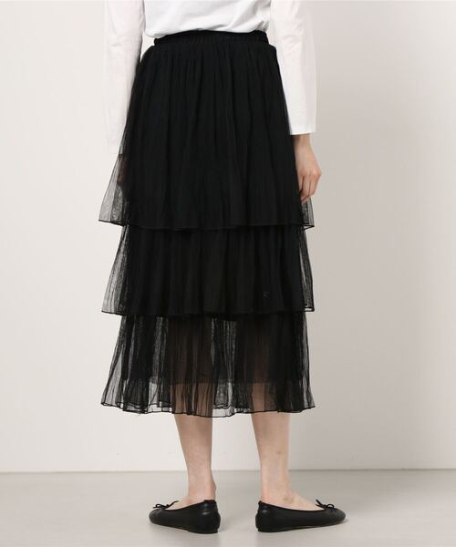 ARCANUM DESIGN（アルカナムデザイン）の「ARL ティアードレーススカート（スカート・レディース・ホワイト/ブラック・FREE）」の4枚目の写真