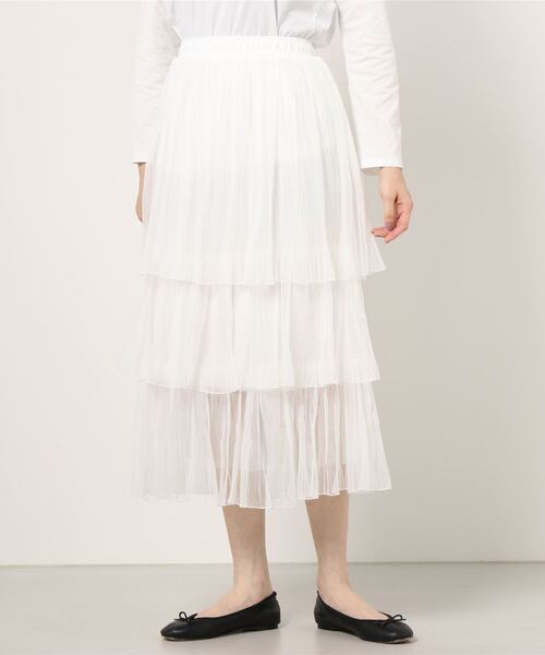 ARCANUM DESIGN（アルカナムデザイン）の「ARL ティアードレーススカート（スカート・レディース・ホワイト/ブラック・FREE）」の8枚目の写真